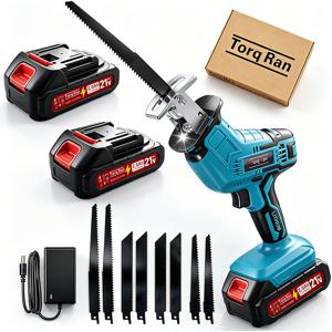 TEMU 왕복톱, 충전식 무선 톱, 톱날 8개 포함, 무단 변속, LED 조명, 안전 잠금 장치, DIY/나뭇가지/가지치기/대나무 자르기/정원 나무 가지치기/금속 절단에 적합
