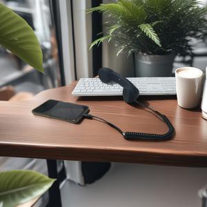TEMU 블랙 레트로 전화기 수동기, USB-C 플러그 앤 플레이, 사무용품 및 전화기 액세서리를 위한 완벽한 동반자. 향수를 불러일으키는 디자인, 실용적이고 스타일리시함, 친구를 위한 사려 깊은 선물
