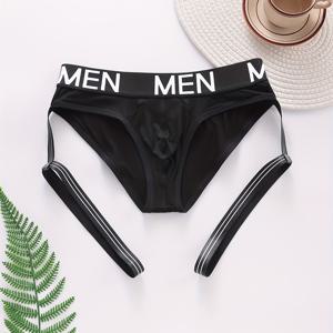 TEMU 남성용 블랙 속옷! 레터링 허리 밴드가 있는 신기한 삼각형 반바지, 통기성 좋고 편안한 레이온 소재, 로우~미드 라이즈 핏.
