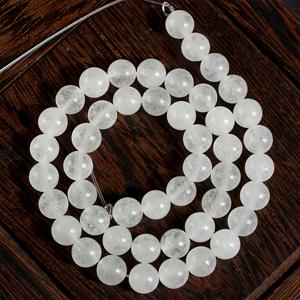TEMU 4/6/8mm 천연 화이트 쿼츠석 구슬 22/29/43개, 화이트 문스톤 원형 루즈 비즈, 주얼리 제작, 팔찌, 목걸이, 휴대폰 고리용