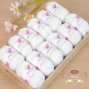 TEMU 아크릴 실 볼 12개 세트, 300.58oz, 부드럽고 편안한 다양한 색상, 4줄로 구성된 손뜨개용 DIY 크로셰 스웨터, 모자, 장갑 및 기타 수공예품용, 각 25g