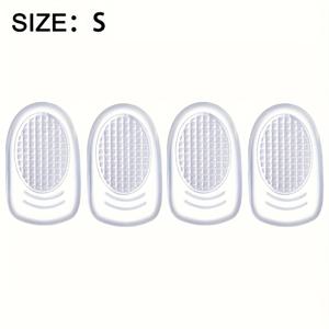 TEMU 4개/2개, 실리콘 투명 뒤꿈치 깔창, 남녀 공용 뒤꿈치 패드, 매우 부드럽고 탄성 있는 충격 흡수 깔창, 세탁 및 재사용 가능 | 실리콘 소재 | 자가 접착, 신발에 손상 없음 | 직장 및 일상 생활을 위한 좋은 파트너