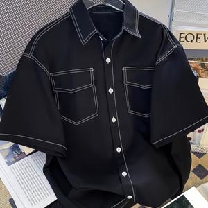 TEMU 남성 패션 캐주얼 셔츠, 데일리 캐주얼 및 오피스룩으로 다용도로 활용 가능, 쉬운 스타일링, 높은 재사용율