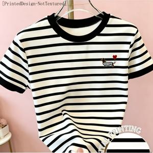 TEMU [프린트 디자인-텍스처 아님] 남녀 공용 웃긴 다치쉐운드 프린트 블랙 화이트 티셔츠 캐주얼 반팔 티 상반기 패션 선물 편안하고 통기성 좋은 트렌디한 스포츠 레저 상의