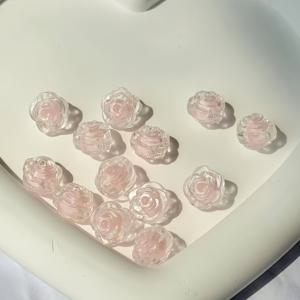 TEMU 32/52개 10mm 투명 슈가 하트 장미꽃 구슬, 아크릴, 비드인비드, 핸드메이드 DIY 루즈 비즈, 휴대폰 고리, 팔찌, 목걸이, 귀걸이, 가방 고리, 주얼리 액세서리, 펜던트 액세서리용