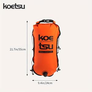 TEMU Koetsu 수영 부표 및 개방수역용 고품질 드라이백 30L - 이중 챔버 고가시성 안전 버블, 충격 방지 보호, PVC 패들보드 보관 가방, 음료 및 레저용, 야외용으로 이상적