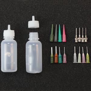 TEMU 30ml 스퀴즈 병 세트, 병 2개 + 노즐 16개 포함. 전문가용 페인팅. 슬라임 페인팅, 접착제, 색소, 페인트, 미술, 공예 등에 적합