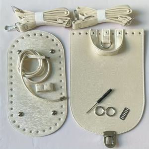 TEMU DIY 가죽공예 백팩 키트 - 리치 PU 가죽 텍스처 수제 뜨개질 가방 바닥 및 플랩 세트 /수제 가방 스트랩 세트 재료, 고품질 패션 액세서리 여성용 백팩, 지갑 만들기 키트, DIY 지갑 제작