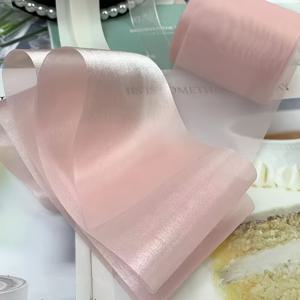 TEMU 부드럽고 로맨틱한 거즈 리본, 사이즈 (폭 6Cm/길이 3.6야드), 자유롭게 절단 가능, 보우 매듭 나비, 수제 헤어 클립, 헤어밴드, 신발, 모자, 의류, 장식 재봉 추가, 선물 포장에 매우 적합
