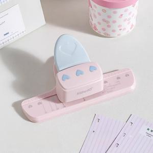TEMU 1 Manual 하트 모양 종이 펀치, 노트북 코어, 사진 카드 및 종이용 - 전원 불필요, 휴대용 디자인, 건강 친화적인 손잡이, 내구성 있는 금속 구조, 제작 도구, 하트 모양 펀치