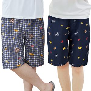 TEMU PANCOAT 시원한 레이온 5부 남녀공용 파자마 2매/몽키사각+수박오리