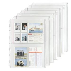TEMU A4 더블 포켓 바인더 (지퍼 파우치 포함), Loose Leaf 용지, 영수증, 엽서 및 사무실/학교 정리를 위한 문서 보관 가방