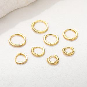 TEMU 8개 여성 패션 후프 귀걸이, 일본 & 한국 스타일, C자형 후프 귀걸이 세트 (합성 지르코니아 & 구리 합금), 발렌타인데이 선물, 데일리 데이트, 휴가, 파티, & 엄마 선물