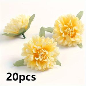 TEMU 20개 실크 수국 꽃 머리, 6.5cm 인공 수술 꽃다발 DIY 홈 데코, 파티, 결혼식 벽, 크리스마스, 데이, 추수감사절, 어머니의 날, 아버지의 날 - 용기 미포함, 휴일 장식 | 리얼리스틱 실크 꽃 | 컬러풀 실크 블룸