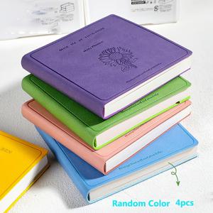 TEMU 랜덤 4개 휴대용 데일리 메모 북 시간 관리 플래너 자제력 펀치 카드 학습 스케줄 플래너 노트북
