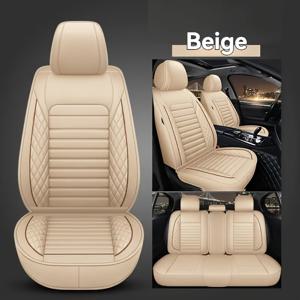 TEMU 5-인용 카시트 커버 풀세트 – 95%의 5인승 차량(승용차, SUV, 밴)에 적합 – PU 가죽, 통기성 – 사계절 시트 보호