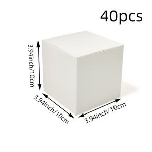 TEMU 40개 대량 사각 카드스톡 선물 상자 3.15/3.5/4/4.7인치 - 화이트 골드 브라운, 파티 답례품, 크리스마스 할로윈 웨딩 선물 포장, 튼튼한 상자