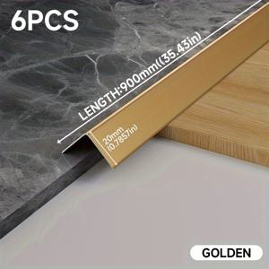 TEMU 6개입 20X20mm 메탈 코너 가드, 90cm L자형 벽 모듈 & 트림 (접착제 포함) - 벽 모서리, 계단, 타일 모서리, 문틀, 액자 & 캐비닛용 엣지 보호대 - 5가지 색상, 간편한 필 앤 스틱 설치, 집 개조용