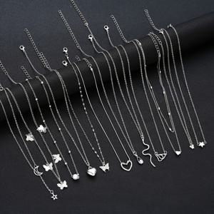 TEMU 통통한 하트 나비 라인석 반짝이는 별 달 눈물방울 서펜타인 12개 멀티 요소 펜던트 멀티 레이어 목걸이 멀티피스 세트, 레이어링용, 패셔너블, 심플, 우아한, 정교한, 빈티지 디자인, 스타일, 휴일, 휴가, 파티, 데이트 선물, 데일리 출퇴근용
