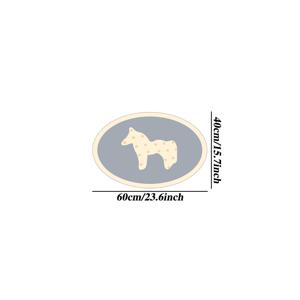 TEMU 벨벳 1000g/㎡, 두께 0.8cm, 1개 침대 옆 러그, 유니콘 패턴 디자인 블루 카펫, 부드럽고 편안한 매트, 휴일 선물, 욕실, 거실, 침실, 주방, 식탁, 라운지, 실내용