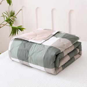 TEMU 여름철 상쾌한 얇은 담요, 부드럽고 통기성이 좋으며 편안함, 100% 폴리에스터 세탁기 사용 가능 내구성, 가정 사무실 캠핑 여행 다용도