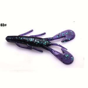 TEMU 야생 낚시용 새우 모양 낫새우 소프트 미끼 루어 6개 세트 8cm/5.58g 블랙 핏 소프트 미끼 플로팅 새우 루어 베스용 미끼