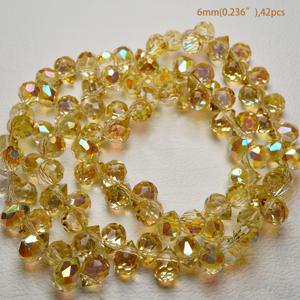TEMU 42개 6mm 무지개빛 물방울 유리구슬 - 상단 천공 프리즘, 선캐처, DIY 주얼리 제작 (펜던트, 귀걸이, 목걸이, 팔찌) & 홈 창문 장식 - 크리스마스 및 휴일 파티에 완벽