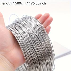TEMU DIY 공예용 와이어 1롤 5미터 - 고무 코팅 가단성 성형용 와이어, 매끄러운 표면, DIY 액세서리 제작, 니트 모자 챙 성형, 구슬 공예용