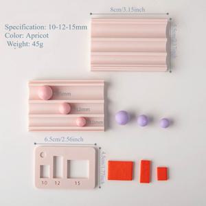 TEMU 다양한 사이즈 폴리머 클레이 볼 메이커 - 4/6/8mm/10mm/12mm/15mm/18mm/20mm 구형 몰드, 클레이 볼 형성기 및 커터 - 정밀 비즈 도구, 귀걸이, 목걸이, 수공예용