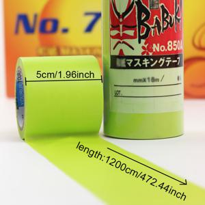 TEMU 다양한 사이즈 레몬 그린 일본 와시 및 종이 테이프, 폭 1.8Cm/2Cm/2.4Cm/3Cm/4Cm/5Cm 옵션, 미술, 공예 및 페인팅용 - 잔여물 없음, 쉬운 필링,용매 저항, 페인트 적용 보호, 자동차 페인팅 모서리 보호