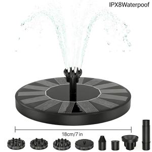 TEMU 6개의 분사 노즐이 장착된 2.5W IPX8 등급 태양광 수족관 분수 펌프, 완전 자동 태양광 부유식 물 분무기, 수족관, 야외 정원, 연못, 수영장, 새 목욕탕 장식용으로 설계됨