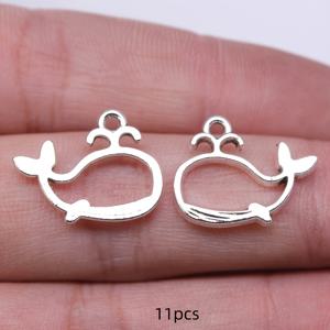 TEMU 여성용 패션 펜던트 11개 세트, 바다 고래 아연 합금 참, DIY 창의적인 목걸이, 구슬 팔찌, 귀걸이 펜던트 주얼리 제작, 키체인 펜던트용