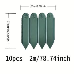 TEMU 접이식 정원 펜스 패널 - 연결 및 절단 가능 - 높이 15cm/22cm/27cm(5.91인치/8.66인치/10.63인치) - 색상 브라운/블랙/화이트/그린 - 조립 길이 2m/78.74인치