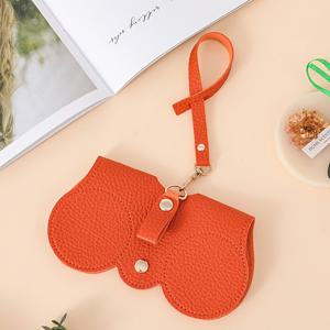 TEMU 맞춤형 이름/텍스트/서명 프린트 컬러 안경 파우치, 인조 가죽 안경 정리함, 휴대용 패션 끈 안경 클립 안경 가방 보호 커버