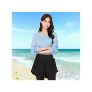 TEMU AllRev 여성용 무로고 바지 9부 래쉬가드 레깅스 팬츠 하이웨스트 복부커버 Y존커버