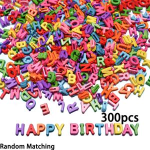 TEMU 300개 대형 레터 비즈 펜던트 A-Z 혼합 플라스틱 루스 비즈, 주얼리 팔찌 목걸이 키체인 제작용 (색상 랜덤)