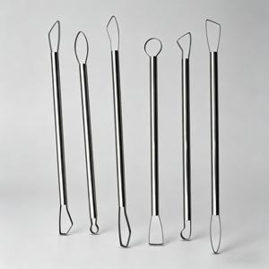 TEMU 6개입 전문가용 스테인리스 스틸 클레이 리본 도구, 조각 및 도자기 트리밍용 헤비 듀티 양면 세트