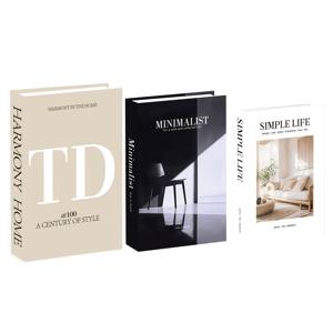 TEMU 레트로 스타일 소품 3권 세트 - 커피숍, 호텔 책장, 사진 및 영화 세트 장식 책, 우아한 레이아웃, 고품질 종이 - 휴일 및 선물용으로 완벽합니다. 크리스마스에 이상적이며 추수감사절에 완벽합니다.