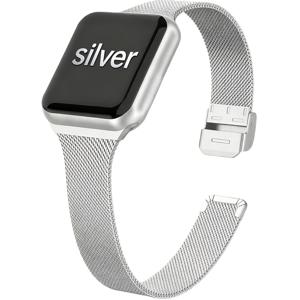 TEMU 1개 패션 조절 가능한 밀라네즈 루프 스테인리스 스틸 애플워치 밴드, 38mm, 40mm, 41mm, 42mm S10, 42mm, 44mm, 45mm, 46mm S10, 49mm 호환. 우아한 디자인, 스타일리시하고 내구성 강함, 조절 가능한 착용감