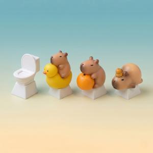 TEMU 귀여운 카피바라 기계식 키보드용 키캡 세트, 동물 테마 XDA 키캡, 스타일리시한 키보드 액세서리, 선물용