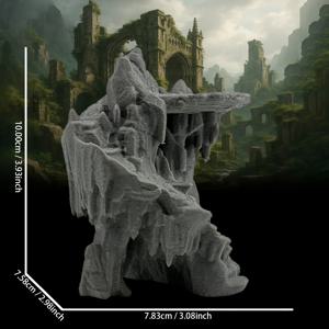 TEMU 1개, TTRPG '동굴 돌 기저귀' - DND 건축 유적 지형 미니어처 모델, 테이블탑 게임 플레이어 및 수집가를 위한 완벽한 선물, 던전 앤 드래곤 및 패스파인더에 적합한 매우 정교한 미니어처 TTRPG 유적 장면이 특징입니다.