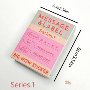 TEMU 1개 빈티지 박스형 원장 스티커, 스크랩북킹, 공부 노트, 메시지 스티커용, 마카롱 색상, 격자/줄무늬/단색 패턴, 자체 접착식, 쉽게 떼고 붙일 수 있음, 저널 레이아웃, 메시지 메모, 다이어리 장식, 공부 노트 정리에 적합