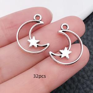 TEMU 32개 매력적인 달 별 펜던트, 목걸이, 귀걸이 및 주얼리 추가용 주얼리 펜던트. 주얼리 제작 용품, 수공예, 재봉, 체인 및 펜던트 추가