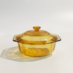 TEMU 2개 1L 앰버 하이 붕규산 유리 찜기 뚜껑 포함, 전자레인지 및 냉동고 사용 가능, 재사용 가능, 세척 용이, 파스타 및 수프를 위한 시각적 조리 가능
