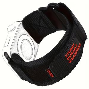 TEMU 애플워치 42mm 44mm 45mm 46mm 49mm 38mm 40mm 41mm 호환 내구성 나일론 스트랩 남성용 브레이디드 싱글루프 디자인 스트랩, 애플워치 시리즈 11 10 6 5 4 3 2 1 SE 및 울트라 2 호환