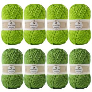 TEMU 8개 마카롱 컬러 실 세트, 4단 100% 아크릴 원사, 총 무게 400g/1100yd, 크로셰 담요, 부케, 스웨터, 모자, 스카프 등 소품 제작에 적합 – 초보자용 키트