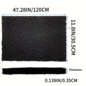 TEMU 1 120Cm 길이 활성탄 에어 필터 - 강력한 탈취 및 먼지 방지 기능, 공기 청정기, HVAC, 레인지 후드, 제습기 등에 적합, 전기 불필요, 간편한 설치 - 가정, 주방, 사무실에 적합