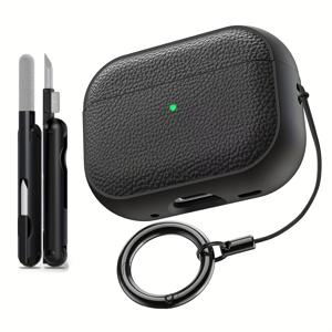 TEMU 에어팟 프로 2 3세대용 랜야드 및 클리닝 키트 포함 케이스, 부드러운 TPU 보호 커버, 경량 및 스크래치 방지, 쉘, 6가지 색상 옵션