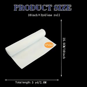 TEMU 1롤 25Cm X 3Yd 수용성 기계 자수 안정제 수용성 부직포 원단, 기계 자수 및 수제 재봉용