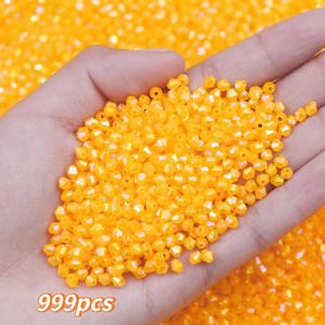 TEMU 4mm 더블 콘 긴 뾰족 컷 다면 오렌지 AB 컬러 비즈, 팔찌, 목걸이, 귀걸이, 폰 체인, 펜던트, 수제 직조 헤어 장식, 의류, 주얼리 제작에 사용